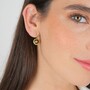 Casa Padrino Ohrringe Caramujo Gr�n und Rot aus Vergoldetem Silber