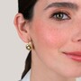 Casa Padrino Ohrringe Caramujo Stern aus Vergoldetem Silber