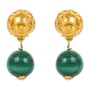 Casa Padrino Ohrringe Conta de Viana aus 19,2Kt Gold mit Malachit