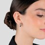 Casa Padrino Ohrringe Croissant Markasit aus Silber und Gold