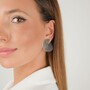 Casa Padrino Ohrringe Geschnittene Kreise aus Sterlingsilber