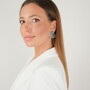 Casa Padrino Ohrringe Geschnittene Kreise aus Sterlingsilber