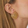 Casa Padrino Ohrringe Geschnittene Kreise aus Vergoldetem Silber