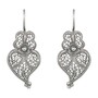 Casa Padrino Ohrringe Herz von Viana 2,5 cm aus Sterlingsilber