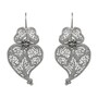 Casa Padrino Ohrringe Herz von Viana 4,0 cm aus Sterlingsilber