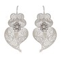Casa Padrino Ohrringe Herz von Viana 6,0 cm aus Sterlingsilber
