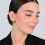 Casa Padrino Ohrringe Kamee aus Silber und Gold mit Markasit