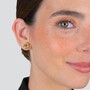 Casa Padrino Ohrringe Kirschbl�te aus 19,2Kt Gold mit Smaragd