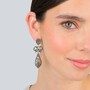 Casa Padrino Ohrringe K�nig aus Sterlingsilber mit Markasit