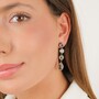 Casa Padrino Ohrringe Kreise Bergkristall aus Silber und Gold