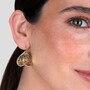 Casa Padrino Ohrringe Rosa Am�lia aus Vergoldetem Silber