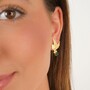 Casa Padrino Ohrringe Taube Gr�n aus Vergoldetem Silber