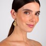 Casa Padrino Ohrringe Tropfen Blume aus 19,2Kt Gold mit Diamanten