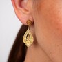 Casa Padrino Ohrringe Tropfen Kreise aus 19,2Kt Gold mit Diamanten