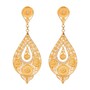 Casa Padrino Ohrringe Tropfen Kreise aus 19,2Kt Gold mit Diamanten