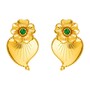 Casa Padrino Ohrringe Unabh�ngiges Herz aus 19,2Kt Gold mit Smaragd