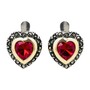 Casa Padrino Ohrringe Vintage Rot aus Silber und Gold