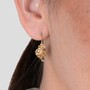 Casa Padrino Ohrringe Volles Herz aus 19,2Kt Gold mit Diamant