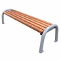 Casa Padrino Parkbank Naturfarben / Grau 192 cm - Stadtbank - Gartenbank - Outdoor Sitzbank - Outdoor M�bel - Stadt M�bel