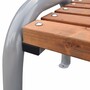 Casa Padrino Parkbank Naturfarben / Grau 192 cm - Stadtbank - Gartenbank - Outdoor Sitzbank - Outdoor M�bel - Stadt M�bel