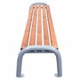 Casa Padrino Parkbank Naturfarben / Grau 192 cm - Stadtbank - Gartenbank - Outdoor Sitzbank - Outdoor M�bel - Stadt M�bel