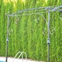 Casa Padrino Jugendstil Schmiedeeisen Pergola Schwarz 300 cm - Garten M�bel