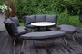 Casa Padrino Luxus Garten M�bel Set Grau / Naturfarben - 2 Gartensofas & 2 Gartenb�nke & 1 Gartentisch