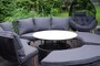Casa Padrino Luxus Garten M�bel Set Grau / Naturfarben - 2 Gartensofas & 2 Gartenb�nke & 1 Gartentisch