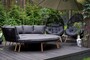 Casa Padrino Luxus Garten M�bel Set Grau / Naturfarben - 2 Gartensofas & 2 Gartenb�nke & 1 Gartentisch