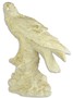 Casa Padrino Deko Skulptur Adler Cremefarben / Gold 42,7 x 25,7 x H. 59 cm - Polyresin Dekofigur  