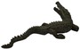 Casa Padrino Luxus Bronzefigur Krokodil Bronzefarben 180 x 90 x H. 65 cm - Luxus Bronze Skulptur - Dekofigur - Luxus Qualit�t