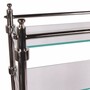 Casa Padrino Luxus Metall Regalschrank mit Glasregalen Silber H. 130 cm -  Metall M�bel