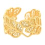 Casa Padrino Ring Bl�tter aus Vergoldetem Silber