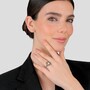 Casa Padrino Ring Blume Markasit aus Sterlingsilber mit Perle