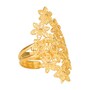 Casa Padrino Ring Blumen aus Vergoldetem Silber