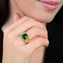 Casa Padrino Ring Blumen der Am�lia aus Vergoldetem Silber