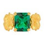 Casa Padrino Ring Blumen der Am�lia aus Vergoldetem Silber