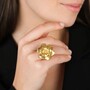 Casa Padrino Ring Da Geht die Blume der Am�lia aus Vergoldetem Silber