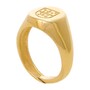 Casa Padrino Ring Escudo aus Vergoldetem Silber