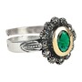 Casa Padrino Ring Gr�n Markasit aus Silber und Gold