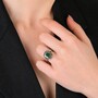 Casa Padrino Ring Gr�n XL Markasit aus Silber und Gold