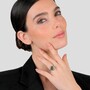 Casa Padrino Ring Gr�n XL Markasit aus Silber und Gold