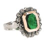 Casa Padrino Ring Gr�n XL Markasit aus Silber und Gold