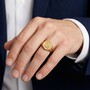 Casa Padrino Ring Halbe Pfund aus Vergoldetem Silber