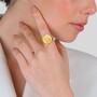 Casa Padrino Ring Halbe Pfund aus Vergoldetem Silber