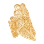 Casa Padrino Ring Herz von Viana XL aus Vergoldetem Silber