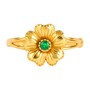Casa Padrino Ring Kirschbl�te aus 19,2Kt Gold mit Smaragd