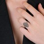 Casa Padrino Ring Pinienzapfen Oval aus Sterlingsilber mit Markasit