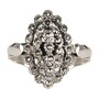 Casa Padrino Ring Pinienzapfen Oval aus Sterlingsilber mit Markasit