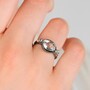 Casa Padrino Ring Solit�r Bergkristall aus Silber und Gold